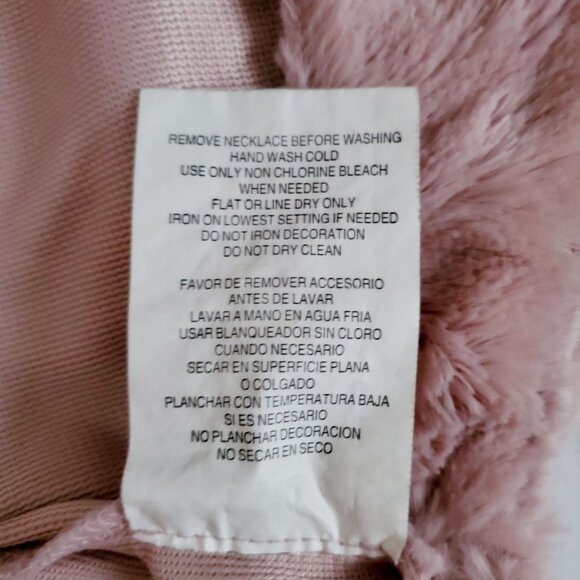 My Michelle Girls Kids Faux Fur Pink Fuzzy Drape Neck Vest Size Large/Size 14 - Picture 7 of 9